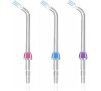 3 PCS Replacement Tips for Water Flosser - Compatible with Waterpik WP-100/250/450/560/660/811/861W/900/940/950 Series, Plaque Seeker Jet Tips for Oral Irrigator (Not for Other Brands)