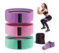 3 PCS Resistance Bands - Exercise Bands with Non-Slip Design for HIPS & Glutes 3 Levels Glute Bands & Hip Bands for Women and Men Fitness, Strength Training, Yoga, Pilates