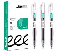 3 Pcs Retractable Black Ink Pens Fine Point Smooth Writing Pens, Office School Supplies for Journaling Note Taking Study