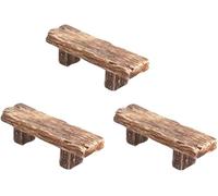 3 Pcs Retro Benches Miniature Fairy Garden Exquisite Ornaments Bonsai Ornaments Dollhouse Decoration Accessories Useful Decorative Objects Accessories