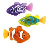 3 Pcs Robo Fish, Interactive Cat Dog Toys, Reusable Robo Fish Bath Toy, Interactive Swimming Cat Toy for Pets and Kids, Realistic Moving Fish for Bath Time Fun, Purple, Orange, Yellow