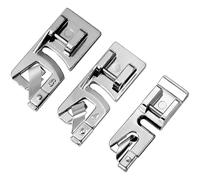 3 Pcs Rolled Hem Foot,Long-Lasting Low Shank Hemming Foot Sewing Machine, Stainless Steel Snap-On Sewing Machine Accessories,Sew Presser Feet Set for Usual Low Shank(3mm, 4mm and 6mm)
