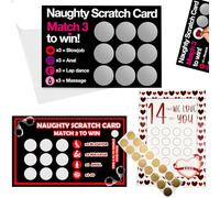 3 pcs Romantic Naughty Scratch Card Set for Him/Her, Novelty Funny Rude Gift for Couples, Surprise Adult Scratch Card for Anniversary Birthday Valentine's Day