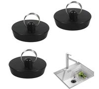 3 Pcs Rubber Bathtub Plugs, Kitchen Sink Plug, Bath Tub Drain Stoppers with Hanging Ring, for Kitchen and Bathroom Sink