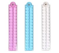 3 Pcs Ruler 30cm Folding for School Student, Easy Read Reusable 30cm Ruler Foldable for Mathematics Daily Learning Geometry