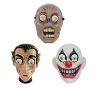 3 Pcs Scary Halloween Party Masks with Spring Eyes Plastic Material Unique Design for Halloween Party and Dancing Photo Prop and Haunted House Prop