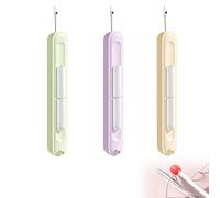 3 Pcs Seam Ripper Needle Threaders 2 in 1, Stitch Unpicker Tool Retractable Threader Plug-in Needle Threader, Automatic Needle Threader and Thread Removal Tools, Unpicker Sewing Tool for Hand Sewing