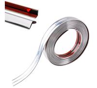 3 Pcs Self Adhesive Trim,Coving for Ceilings Silver Dado Rail Self Adhesive 3M Wall Moulding,Wall Corner Guard Edge Protector,Suitable for Decoration and Protection of Table Edges,Door Frames,Ceilings