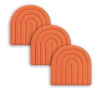 3 Pcs Self-adhesive Wall Panel, 40x40cm Wall Stickers, Upholstered Headboard, 3D Kids Anti-collision Wall Padding For Bedroom Playroom(Color:Orange)