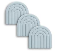 3 Pcs Self-adhesive Wall Panel, 40x40cm Wall Stickers, Upholstered Headboard, 3D Kids Anti-collision Wall Padding For Bedroom Playroom(Color:Blue)