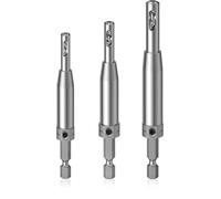 3 Pcs Self Centering Drill Bit,2.4mm, 2.8mm, 3.6mm Hinge Drill Bit Self Centring,High-Speed Steel Hinge,for Door Window Cabinet Pilot Hole