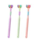 3 Pcs Sensory Toothbrush 3 Sided to Othbrush for Kids Adults Soft Bristles Ergonomic Handle Efficient Care Completely Wrap All Round Cleaning 360° Deep Clean Soft Bristles for Family Women Men