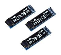3 pcs set 0.91" OLED LCD display module screen mini module IIC 128×32 LCD display device compatible with Arduino and other microcontrollers, 3.3v-5v