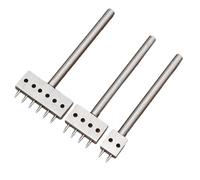3 Pcs/Set 2/4/6 Prong Tooth Leather Hole Punched Tool 4mm Leather Row Round Hole Tooth Punched Tool