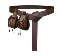 3 Pcs/Set Medieval Renaissances Costume Set Waist Bag PU Leather Belt Dices Bag Waist Pouches For Halloween Cosplay