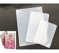 3 Pcs/Set Notebook Resin Casting Molds, A5 A6 A7 Notebook Silicone Mold with Resin Epoxy, DIY Craft Making,Semi-Transparent Mould