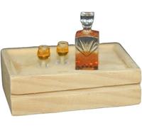 3 Pcs/Set of Exquisite Mini Whiskey Wine Bottle Bar Model,No Tray,1:12 Scale Dollhouse Miniature Accessories, Verisimilitude Mini Whiskey Wine Decoration Nice Dollhouse Decor