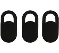 3 pcs/set Oval Shape Webcam Cover Shutter Slider Plastic Camera Cover For Web Laptop Pc Tablet - Black Practical design