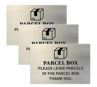 3 PCS Set Parcel Box Sign, Parcel Box Sticker, Please Leave Parcels Here Sign Durable Outdoor Stickers for Parcel Delivery, Clear Instructions for Home and Office