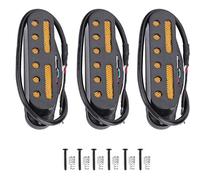 3 PCS/Set Single Coil Pickup, Single Coil Neck Middle Bridge SSS Standard Single Coil Pickup Set for ST Style Guitar(Black)
