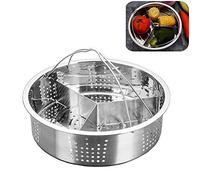 3 Pcs Set Steamer Basket Rack Set for Instant Pot Accessories, Stainless Steel Steam Baskets, Egg Steaming Holder Rack Stand,Pressure Cooker (21 * 13cm)