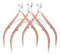 3 Pcs/Set Toenail Fingernail Cuticle Nippper Professional Nail Clipper Manicure Cutter Scissoris Stainless Steel Trimmer Tools,Pink,C