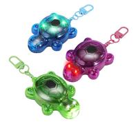 3 PCS Set Turtle Keychain Torch Rechargeable, 7 Modes LED Mini Handheld Torch with SOS Emergency Light, Keychain Flashlight for Keys/Backpack Gifts Nursing Staff Urgent Care(Funny)