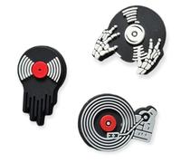 3 Pcs Set Vinyl record Shoe charms different designs shoe charm shoe clip accessories Pvc shoe charms, Anime Shoelace Accessories for Teen, Bracelet Wristband Charms, Birthday Gifts