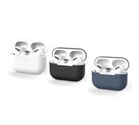 3 Pcs Set (White+Purple+Black) Case for AirPods Pro/Pro 2, Men Women Ultra Thin Soft Silicone TPU Solid Colors Earphone Cover Skin Earbud Protection Wireless Charging Cover for AirPods Pro