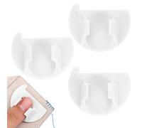 3 Pcs Sewing Finger Rulers for Even Stitches, Mini Hand Sewing Thumb Guide 2/3/4mm Edge Stitch Finger Ruler Template Kit for Precision Hand Quilting Tool (White)