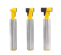 3 Pcs Shank T-Slot Cutter Router Bits,Milling Cutter Router Bit Set,Shank Keyhole Bit Set,8mm Shank Carbide T-Track Slotting Woodworking Tool,T Type Shank Cutter,for Wood Grooving,Trimming,Boring