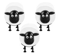3 PCS Sheep Toilet Roll Holder, Funny Freestanding Black Loo Roll Storage, 3D Printed Novelty Tissue Paper Stand for Bathroom, Hilarious Bathroom Decor Gift for Home