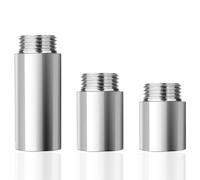 3 PCS Shower Head Extension Arm Stainless Steel Shower Extension Tube Straight Shower Hose Extension Arm 1/2" Female to 1/2" Male Bsp Thread Nipple for Handheld Shower Fixed Shower Head Piping