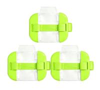 3 Pcs Sia Badge Holder Armband,Security Arm Badge Holders,Ski Pass ID Card Guard Accessories,Adjustable License Armbands Strap,Clear High Visibility Insignia Cards Secure Equipment for Guards,Doormen