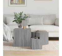 3 Pcs Side Tables Coffee Sofa Hallway Accent Table Engineered Wood vidaXL