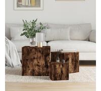 3 Pcs Side Tables Coffee Sofa Hallway Accent Table Engineered Wood vidaXL