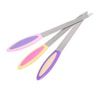 3 Pcs -Sided Nail File Stainless Steel Manicure Pedicure Tool Sanding Polishing Buffing Art for Treatment Extension False Nails