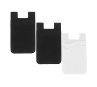3 Pcs Silicone Adhesive Cellphone Card Holder Wallet for Mobile Phones, Secure Fit and Easy Access, Simple and Delicate Style, Suitable for Phone Case Back