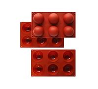 3 PCS Silicone Chocolate Mould, Half Ball Sphere Silicone Cake Mold Large 6 Cavity Semi Sphere Silicone Mould 6 Holes Round Shape Baking Mold for Hot Chocolate Bombs Cake Jelly Dome Mousse Soap Candle