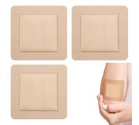 3 Pcs Silicone Foam Dressing, 12.5x12.5cm Foam Dressing for Wounds Highly Absorbent & Waterproof, Adhesive Dressings, Sterile Waterproof Dressings for Wounds, Abrasions, Home First Aid Kit Essential