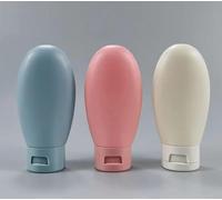 3 Pcs Silicone Leak Proof Travel Bottles 60 ML, Each Set Carry On Refillable Squeezable Containers For Shampoo, Lotion, Toiletries With Ziplock Bag