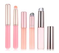 3 Pcs Silicone Lip Applicator, Multifunctional Silicone Lip Brush with Cover Lips Balm Applicator Round Head Reusable Makeup Applicators for Lipstick Lip Gloss Balm Mask Concealer Eyeshadow