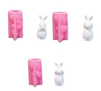 3 Pcs Silicone Moulds Animal Molds Ornament Easters Rabbits Epoxy Resin Plasters Castings Soap
