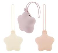 3 Pcs Silicone Pacifier Holder Case Safe and Soft Material Pacifier Pouch Portable Pacifier Case Protective Pacifier Storage Case Easy to Clean for Diaper Bag Stroller
