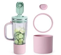 3 PCS Silicone Replacement Kit for Ninja BlendBOSS Personal Smoothie Tumbler, Food-Grade Seal Gasket, Plug & Base Pad, Leak-Proof & Durable, Dishwasher Safe (Pink)