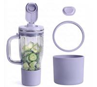 3 PCS Silicone Replacement Kit for Ninja BlendBOSS Personal Smoothie Tumbler, Food-Grade Seal Gasket, Plug & Base Pad, Leak-Proof & Durable, Dishwasher Safe (Lavender)