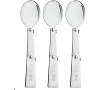 3 Pcs Silver Folding Spoons for FUNTAINER Food Jar 16 Oz, Spoon Replacement Staninless Steel Foldable Spoon Folding Metal Spoons for Insulated Food Jars