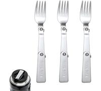 3 Pcs Silver Forks Replacement for Food Jar 16 Oz, Multifunctional Foldable Replacement Portable Folding Forks Dishwasher Safe Metal Serving for Picnic School Travel Outdoor Insulated Food Jars
