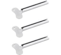 3 Pcs Silvery Metal Tube Squeezer Keys, Toothpaste Metal Hair Dye Color Key Roller Dispenser Tool Durable Processingl, Daily Living Tube Squeezing Aids