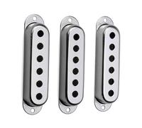 3 Pcs Single-Coil Pickup Cover 48mm/50mm/52mm Electric Guitar Brass Pickup Cover Musical Instrument Accessories Guitar Parts(Chrome)